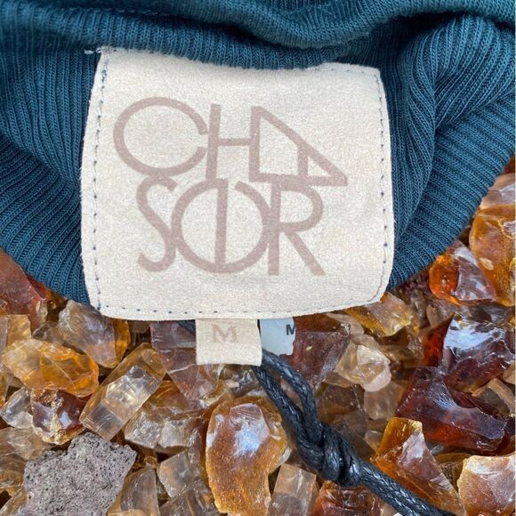 Oversized Hunter Dark Green Cropped Long Sleeve Drawstring Tee. Medium. New NWT - Picture 6 of 9